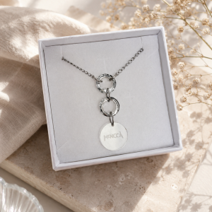 Ogrlica crystal silver