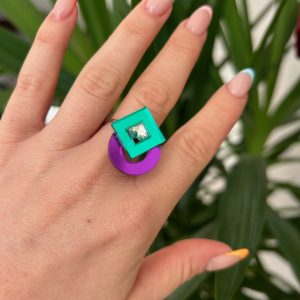 Mini violetgreen ring