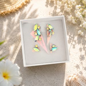 Uhani Asymmetric HOLOGRAF crystal GLAM