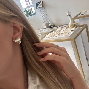 Uhani Asymmetric HOLOGRAF crystal GLAM