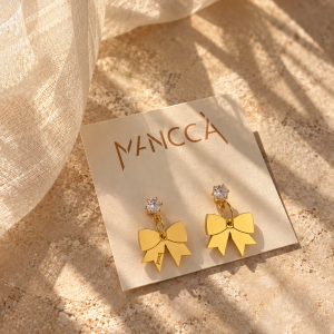Mini bow gold uhani