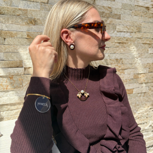 Komplet dark brown pearls