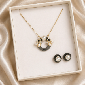 Komplet dark brown pearls