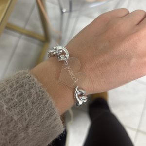 Zapestnica transparent heart