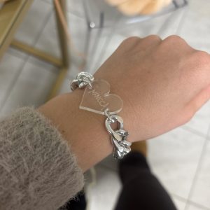 Zapestnica transparent heart