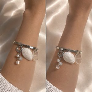 Zapestnica silver shell