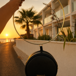 MANCCA HALO bag BLACK and GOLD