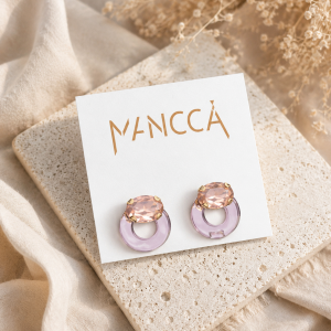 Crystal mini round PEACH