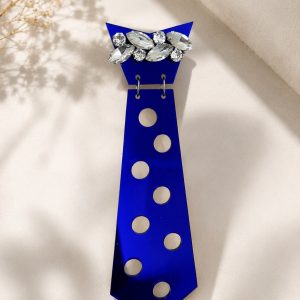 Fashion tie broška deep blue